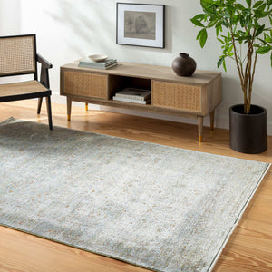 Surya Isfahan 3'3" X 4'11" Machine Woven Area Rug - Elegant Polyester Blend With Stylish Fringe Finish Olive Viscose,Polyester,Acrylic Isf2300-325