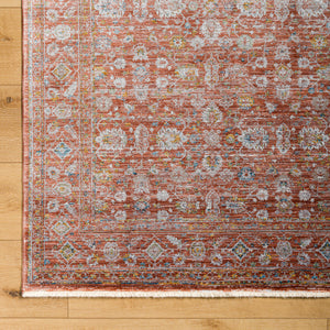 Isfahan ISF-2303 9' x 12' Machine Woven Rug ISF2303-912  Rust, Gray, Black, Tan, Olive, Amber Surya