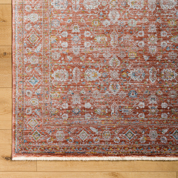 Isfahan ISF-2303 9' x 12' Machine Woven Rug ISF2303-912  Rust, Gray, Black, Tan, Olive, Amber Surya