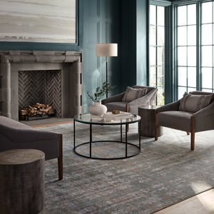 Isfahan ISF-2304 9' x 12' Machine Woven Rug ISF2304-912  Olive, Gray, Black, Rust, Amber, Dark Blue Surya