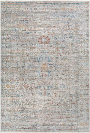 Surya Isfahan 3'3" X 4'11" Machine Woven Area Rug - Elegant Polyester Blend With Stylish Fringe Finish Gray Viscose,Polyester,Acrylic Isf2305-325