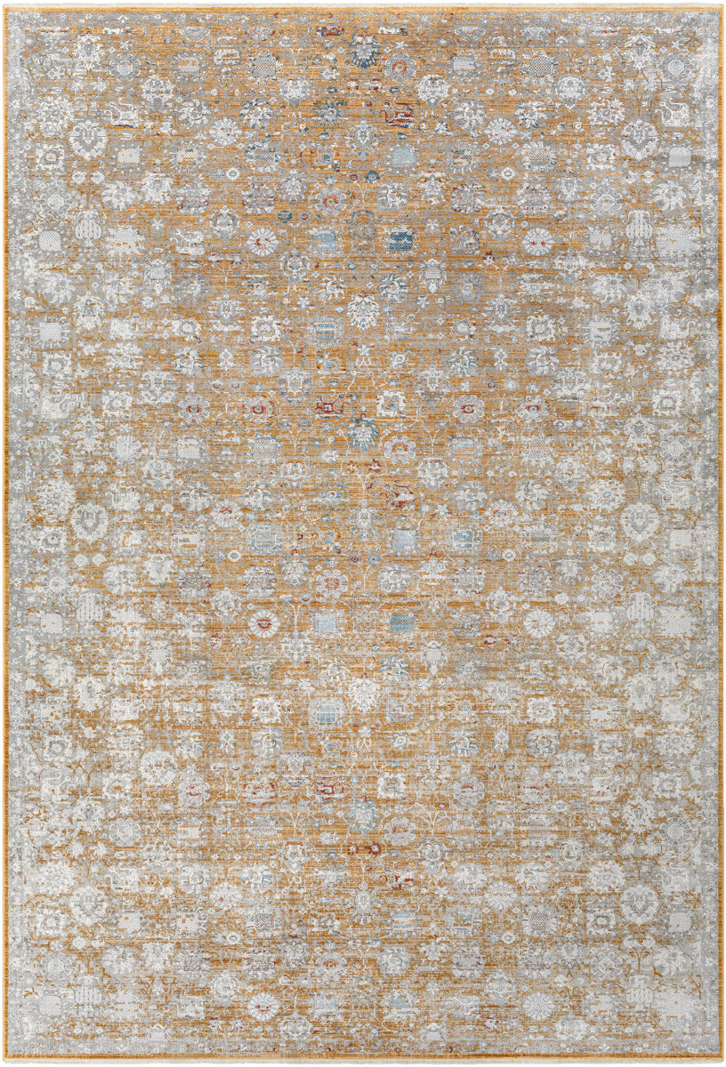 Isfahan ISF-2306 9' x 12' Machine Woven Rug ISF2306-912  Amber, Gray, White, Black, Dark Blue, Rust Surya