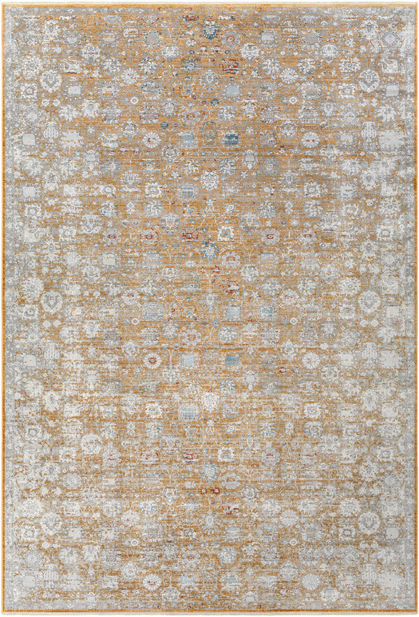 Isfahan ISF-2306 9' x 12' Machine Woven Rug ISF2306-912  Amber, Gray, White, Black, Dark Blue, Rust Surya