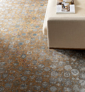 Isfahan ISF-2306 9' x 12' Machine Woven Rug ISF2306-912  Amber, Gray, White, Black, Dark Blue, Rust Surya