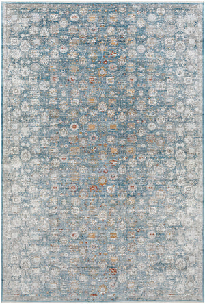 Isfahan ISF-2307 9' x 12' Machine Woven Rug ISF2307-912  Gray, Dark Blue, White, Black, Amber, Olive Surya