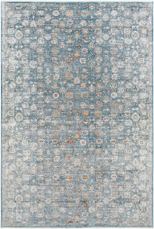 Surya Isfahan 3'3" X 4'11" Machine Woven Area Rug - Elegant Polyester Blend With Stylish Fringe Finish Gray Viscose,Polyester,Acrylic Isf2307-325