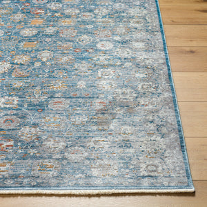 Isfahan ISF-2307 9' x 12' Machine Woven Rug ISF2307-912  Gray, Dark Blue, White, Black, Amber, Olive Surya