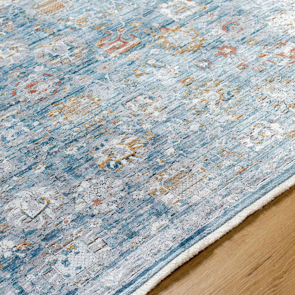 Surya Isfahan 3'3" X 4'11" Machine Woven Area Rug - Elegant Polyester Blend With Stylish Fringe Finish Gray Viscose,Polyester,Acrylic Isf2307-325