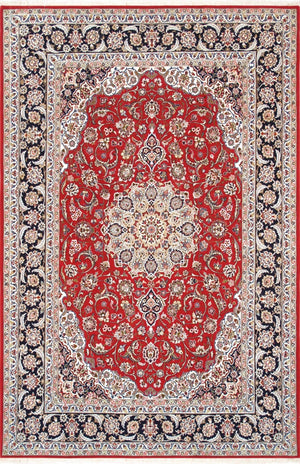 Pasargad Home Azerbaijan Collection Hand-knotted Silk & Wool Area Rug For Sophisticated Decor   032033