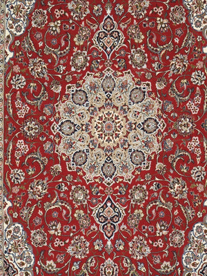 Pasargad Home Azerbaijan Collection Hand-knotted Silk & Wool Area Rug For Sophisticated Decor   032033