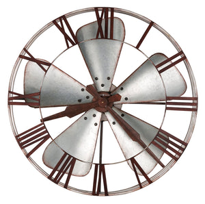 Hekman Furniture 625723 Oversized Industrial Wall Clock - Rustic Elegance Meets Modern Design For Any Space  Mill Shop Wall Clock 625723