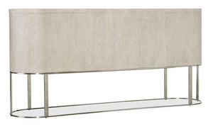 Hooker Furniture Modern Mood Server Elegant Quartered Oak Sideboard With Wire-Brushed Texture, Pewter Accents, Storage Delight Light Brown 6850-75907-80