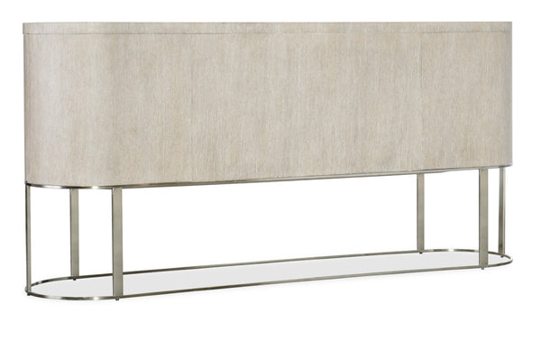 Hooker Furniture Modern Mood Server Elegant Quartered Oak Sideboard With Wire-Brushed Texture, Pewter Accents, Storage Delight Light Brown 6850-75907-80