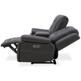 Parker Living Caldwell - Tahoe Charcoal Power Console Loveseat Tahoe Charcoal MCAL#822CPH-TACH Parker House