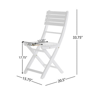 English Elm Positano Solid Acacia Outdoor Folding Table with Slatted Top for Patio or Deck 59327.00WHI-59328.00WHI4