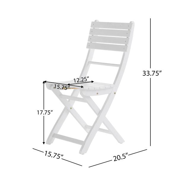 English Elm Positano Solid Acacia Outdoor Folding Table with Slatted Top for Patio or Deck 59327.00WHI-59328.00WHI4