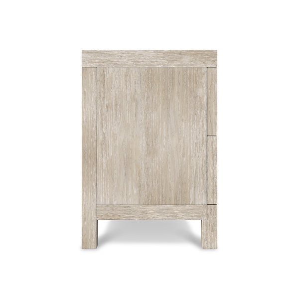 Bernhardt Bernhardt Prado Nightstand Tawny Wire-Brushed Oak Veneer, Coffered Resin Fronts, Usb Charging 324233A