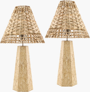 Livabliss Iskut Woven Rattan Table Lamp Diffused Ambient Glow for Bedroom or Living Room ISK001-SET