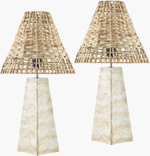 Livabliss Iskut Woven Rattan Table Lamp Organic Texture Ambient Glow for Living Room Bedroom ISK002-SET