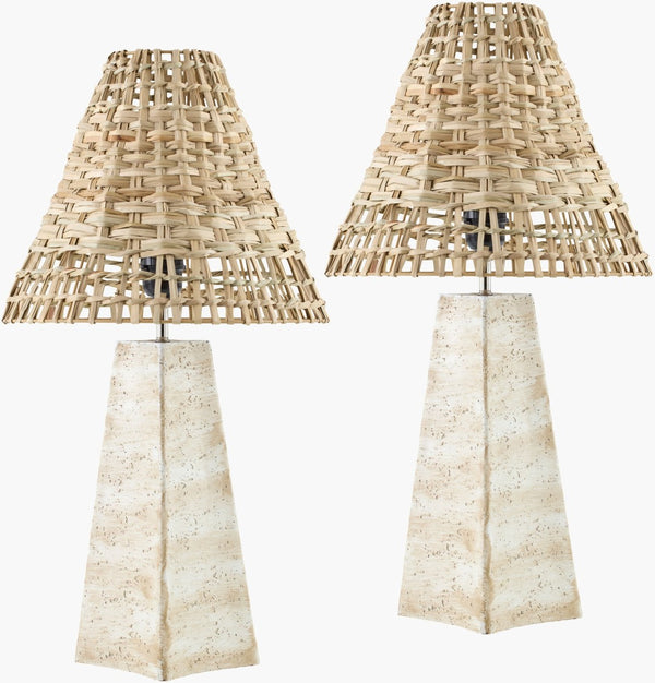 Livabliss Iskut Woven Rattan Table Lamp Organic Texture Ambient Glow for Living Room Bedroom ISK002-SET