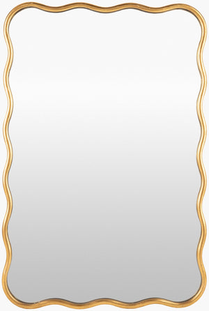 Surya Ismenia Mid-century Modern 36" X 24" Accent Mirror – Effortless Sophistication For Your Home Decor! Frame, Gold Iron Ism001-3624