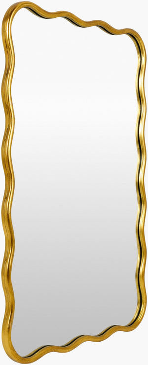 Surya Ismenia Mid-century Modern 36" X 24" Accent Mirror – Effortless Sophistication For Your Home Decor! Frame, Gold Iron Ism001-3624