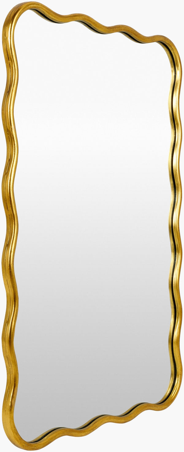 Surya Ismenia Mid-century Modern 36" X 24" Accent Mirror – Effortless Sophistication For Your Home Decor! Frame, Gold Iron Ism001-3624