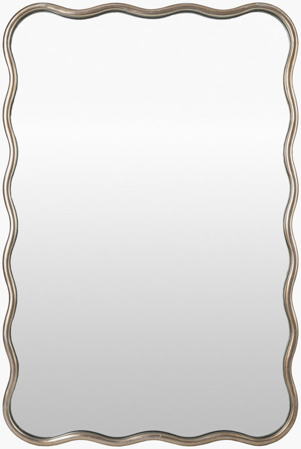 Surya Ismenia Mid-century Modern 36" X 24" Accent Mirror – Effortless Sophistication For Your Home Decor! Frame, Metallic ,Silver Iron Ism002-3624