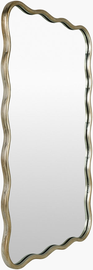 Surya Ismenia Mid-century Modern 36" X 24" Accent Mirror – Effortless Sophistication For Your Home Decor! Frame, Metallic ,Silver Iron Ism002-3624