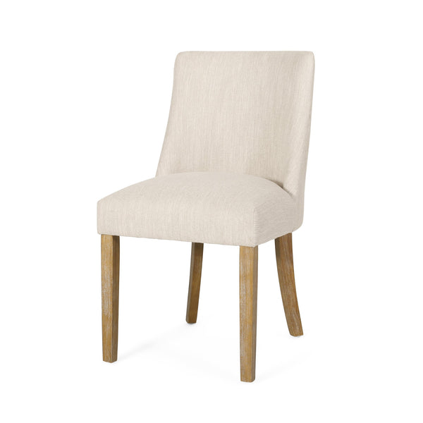 English Elm Fabric Dining Chairs with Nailhead Trim Plush Seat Rubberwood Legs Set of 2 72610.00