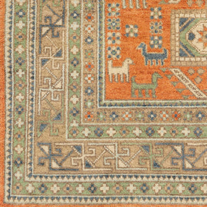 Surya Isparta Handmade 2' X 3' Wool Rug – Luxurious Comfort, Durable Design, Elegant Fringe Detail For Home Burnt Orange Wool Isp1001-23