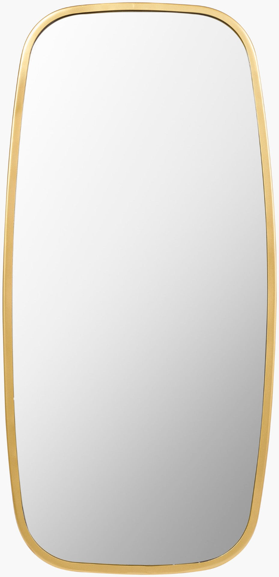 Livabliss Inverness Slim Metal Frame Wall Mirror Geometric Contemporary Accent for Entryway Gold 42"H x 18"W x 1"D ISS001-4218