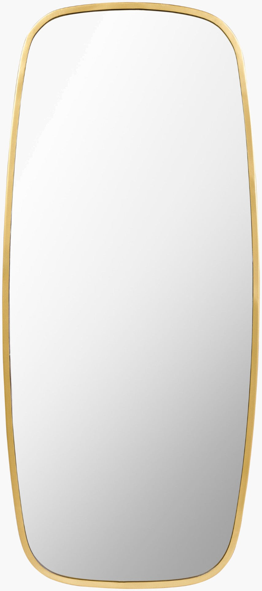 Livabliss Inverness Slim Metal Frame Wall Mirror Geometric Contemporary Accent for Entryway Gold 42"H x 18"W x 1"D ISS001-4218
