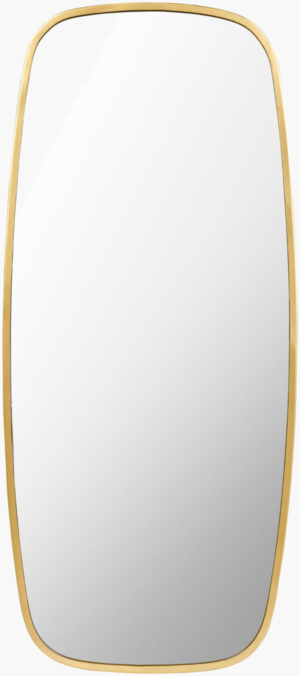 Livabliss Inverness Slim Metal Frame Wall Mirror Geometric Contemporary Accent for Entryway Gold 42"H x 18"W x 1"D ISS001-4218