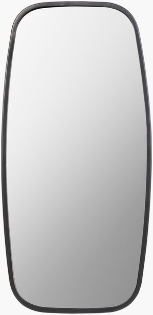 Livabliss Inverness Geometric Metal Wall Mirror Slim Frame for Entryway or Living Room Decor Black 31"H x 15"W x 1"D ISS002-3115