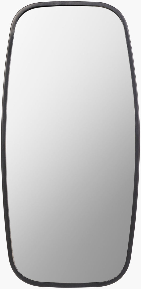 Livabliss Inverness Geometric Metal Wall Mirror Slim Frame for Entryway or Living Room Decor Black 31"H x 15"W x 1"D ISS002-3115