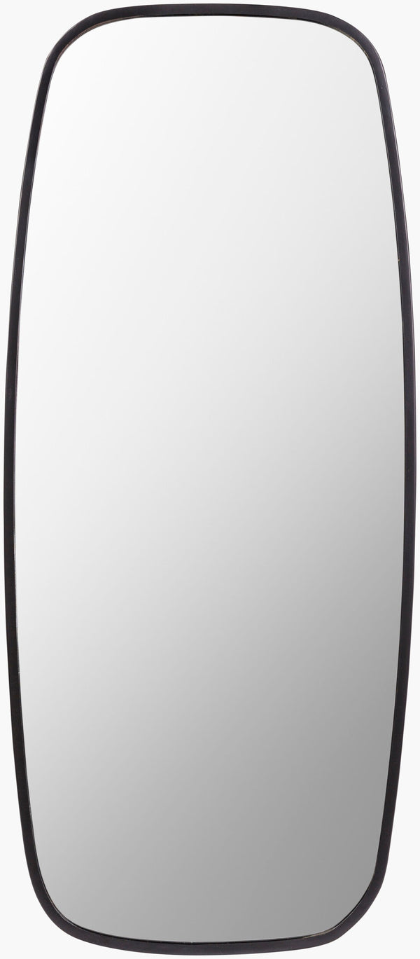 Surya Inverness 31” Modern Metal Accent Mirror - Versatile Vertical/Horizontal Design For Any Room Decor Frame, Black Iron Iss002-4218