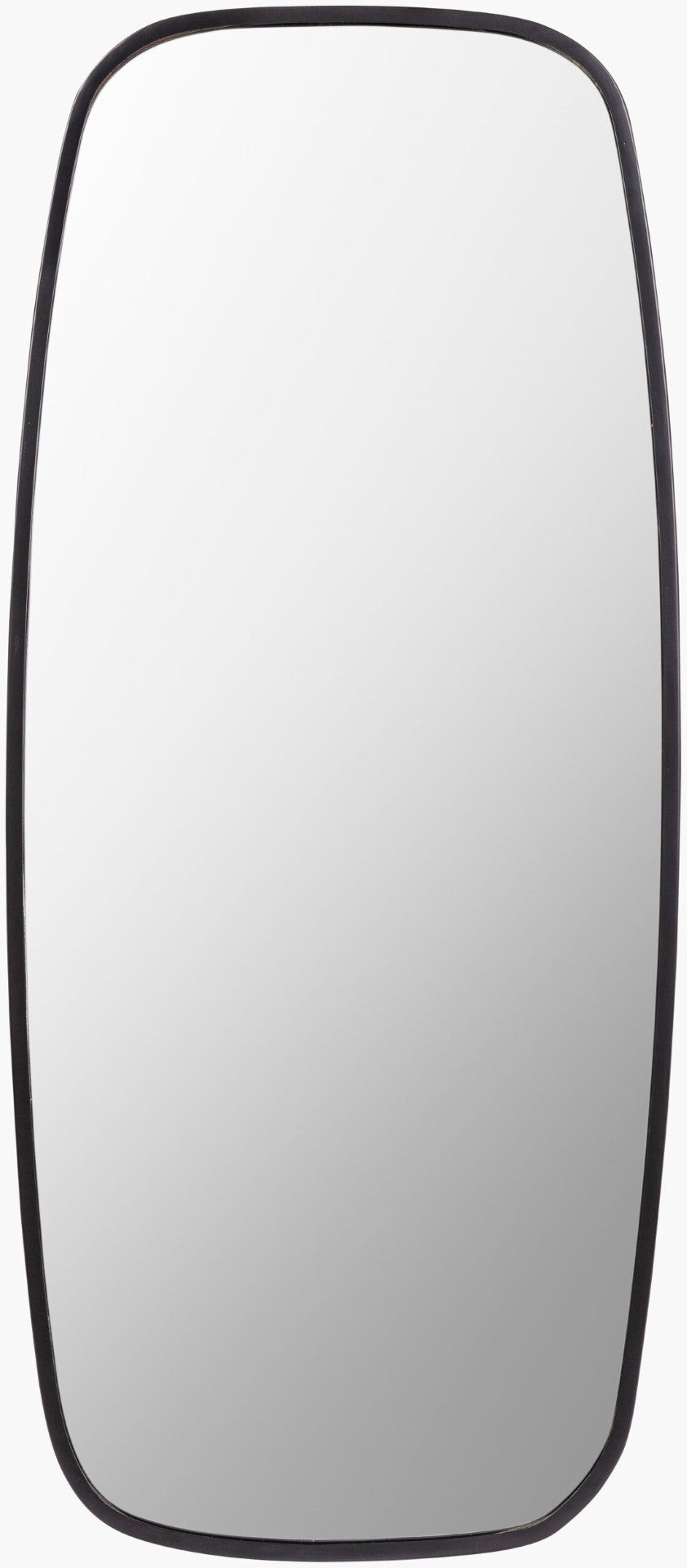 Livabliss Inverness Geometric Metal Wall Mirror Slim Frame for Entryway or Living Room Decor Black 31"H x 15"W x 1"D ISS002-3115