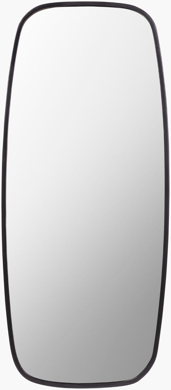 Livabliss Inverness Geometric Metal Wall Mirror Slim Frame for Entryway or Living Room Decor Black 42"H x 18"W x 1"D ISS002-4218
