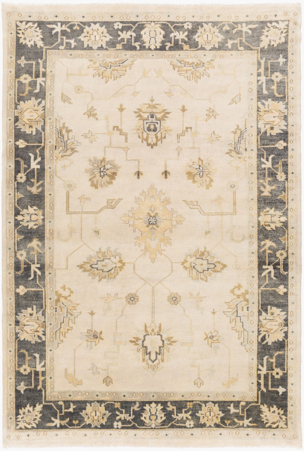 Surya Istanbul Handmade 2' X 3' Rug - Durable New Zealand Wool, Low Pile, Traditional Charm For Your Home Light Beige Nz Wool Ist1003-23
