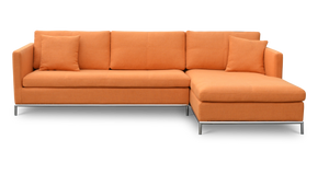 Soho Concept Soho Lounge Armchair - Sleek Chrome Base, Premium Upholstery, Perfect For Istanbul Sectional Set Up Orange  Soho-concept-dining-chair-13513