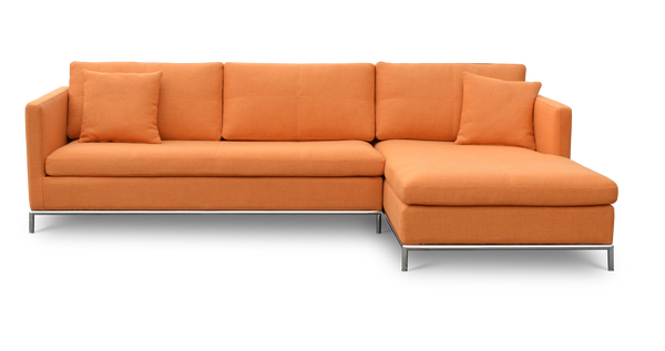 Soho Concept Soho Lounge Armchair - Sleek Chrome Base, Premium Upholstery, Perfect For Istanbul Sectional Set Up Orange  Soho-concept-dining-chair-13513