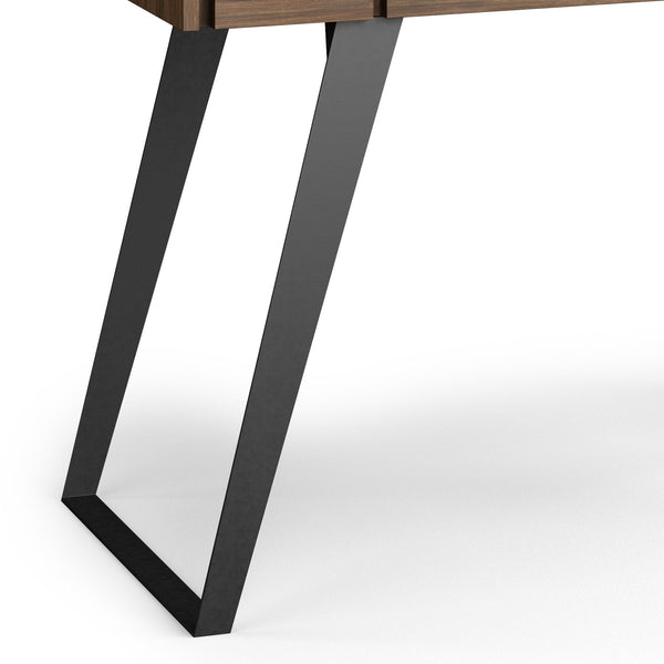 English Elm Lowry Small Desk - Handcrafted Rustic Acacia Wood With Metal Legs For Stylish Compact Workspaces B136P158884