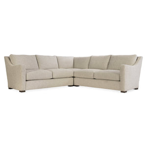 Bernhardt Bernhardt Ventura Custom Fabric Sectional — Transitional Curved Arms, Deep Cushions, Tailored Bustle Back - Made to Order K2079