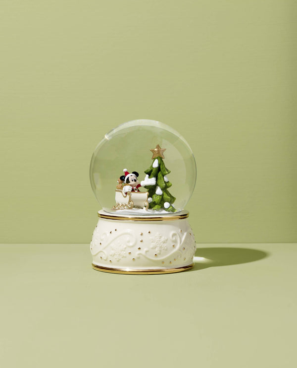 Lenox Mickey Mouse Snow Globe Blue, IVORY PORCELAIN 896328