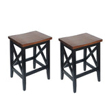 Christopher Knight Home® - Noble House - Heffley Contemporary Farmhouse Wooden Barstools - Set of 2