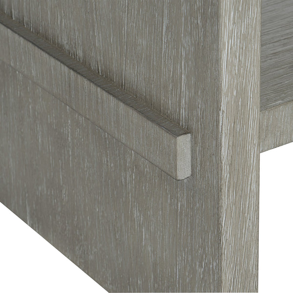 Bernhardt Bernhardt Cerused Acacia Nightstand With Soft-Closing Drawer, Usb Charging And Open Shelf Light Shale 28"W x 20"D x 29.13"H 306217