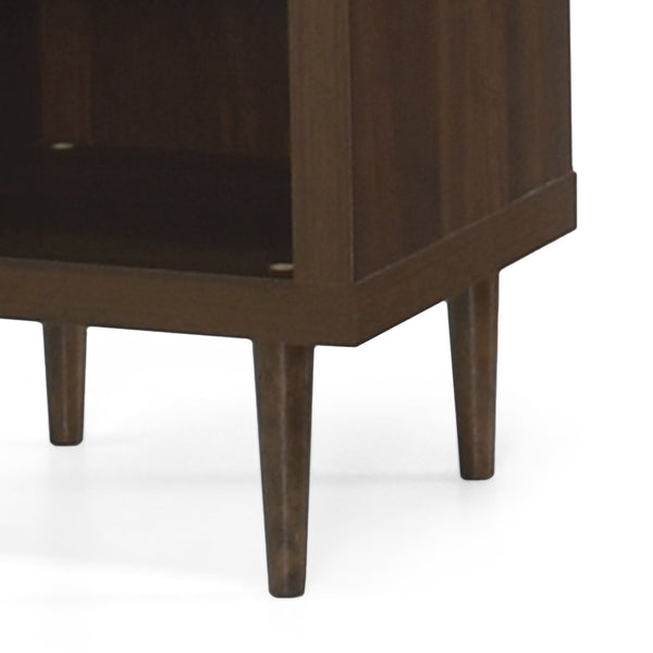English Elm Christopher Knight Home® - 1-Drawer Nightstand - Compact Modern Design, Faux-Wood Finish, Easy Assembly, Perfect For Small Spaces 72036.00WALN