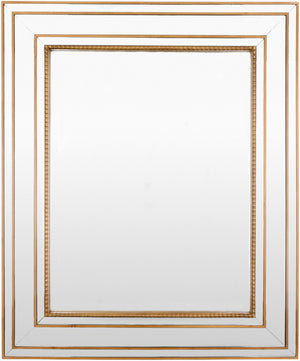 Surya Aditi 36"H X 30"W Modern Mirror - Stylish Decor Accent For Revitalizing Your Space, Limited Warranty Frame, Gold Manufactured Wood Iti001-3036