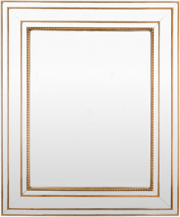 Surya Aditi 36"H X 30"W Modern Mirror - Stylish Decor Accent For Revitalizing Your Space, Limited Warranty Frame, Gold Manufactured Wood Iti001-3036